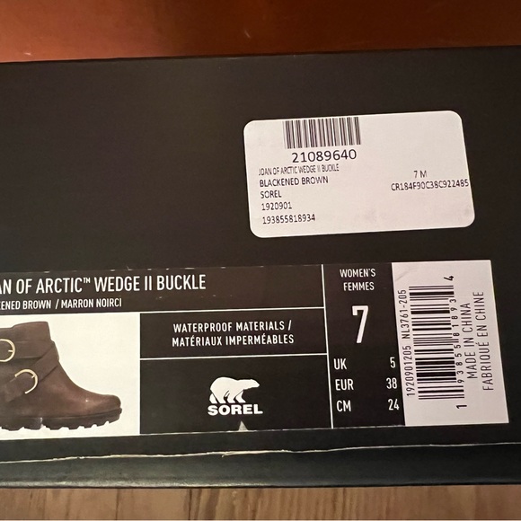 Sorel Joan of Arctic Moto Wedge Bootie NIB 7 - Picture 2 of 7
